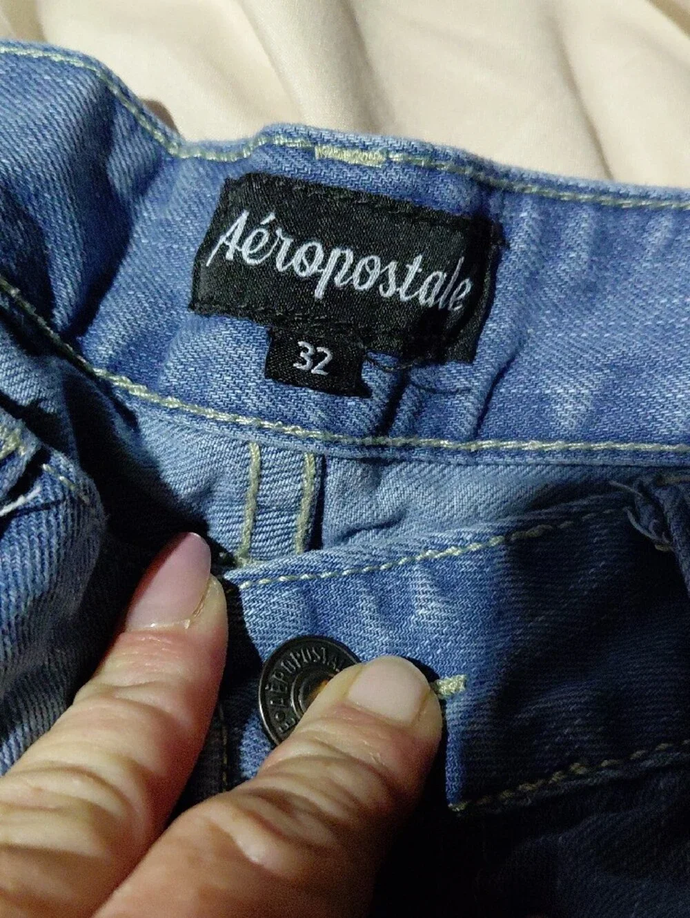 Aeropostale Men's Slim Straight Light Blue Jeans